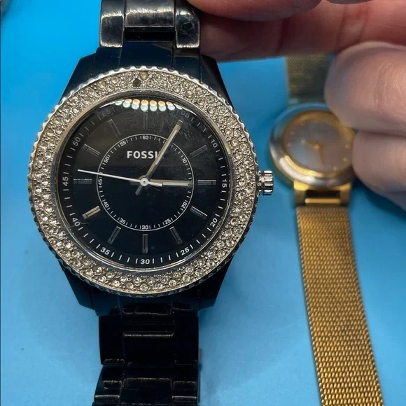 Lot of 3 Vintage Fossil & Skagen Watches – Non Working AS-IS ⌚️⏱️ - Picture 4 of 10